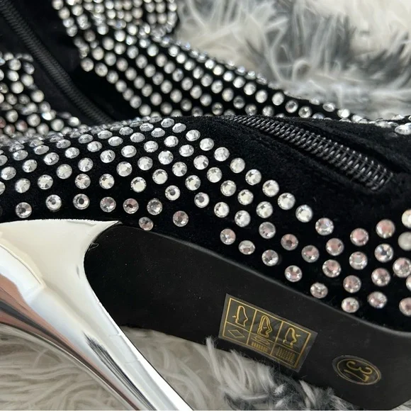 Jeffrey Campbell Rhinestone Slouch Boots - Picture 9 of 12